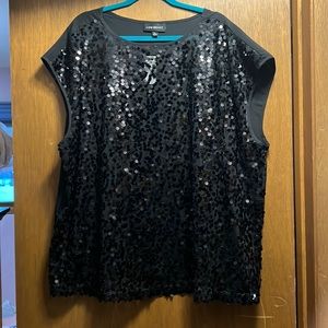 Black sequin Lane Bryant top